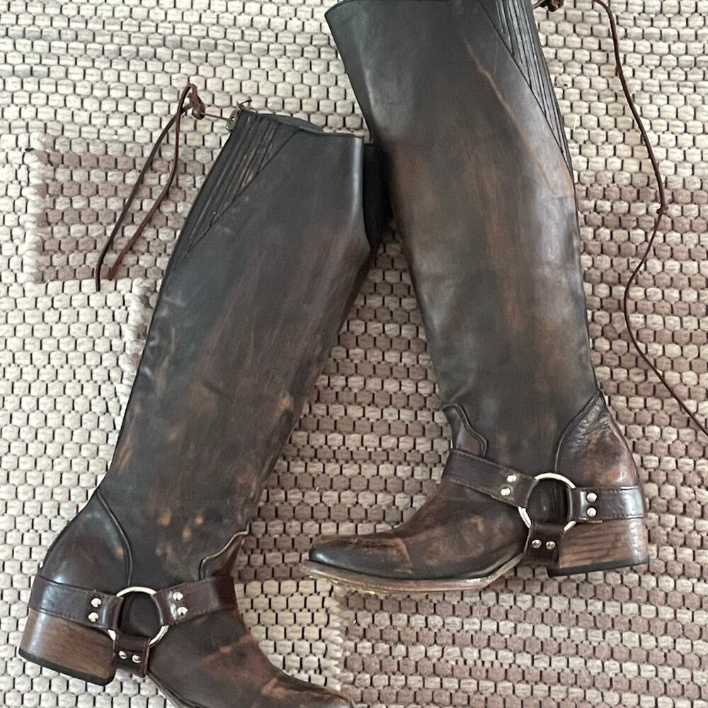 FreeBird Steven Sterling Tall Boots Womens Size 9 Handcrafted Leather